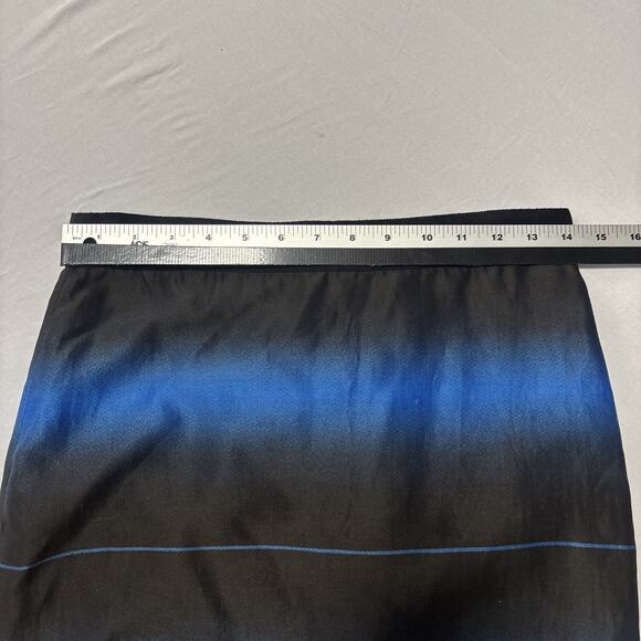 Marc Jacobs Women's 2 Blue Aster Black Silk Blend Mini Skirt Holiday Sexy Y2K - Picture 8 of 9